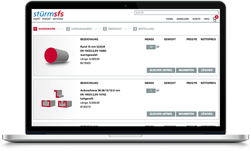 picture of a laptops with Webshop of stuermsfs, valantic Case Study stuermsfs