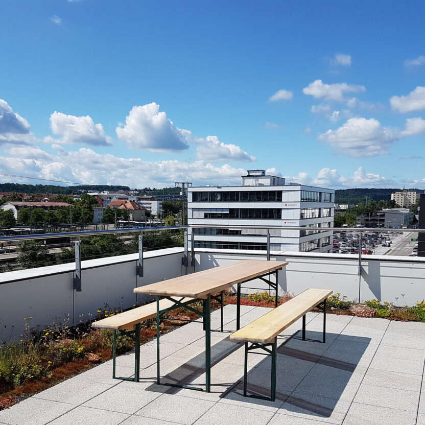 valantic Supply Chain Excellence office in Böblingen, image of the roof terrace