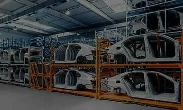 Picture of car parts in a warehouse,valantic process optimization OEM and suppliers