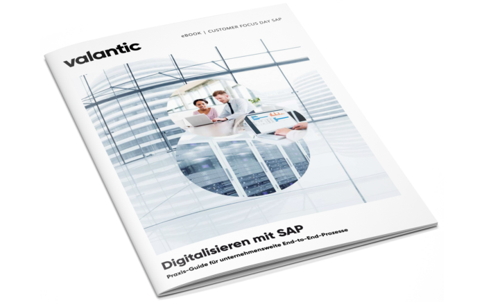 Das Bild zeigt das Titelblatt des valantic E-Books zum Customer Focus Day SAP