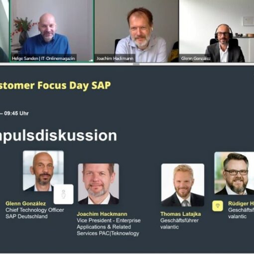 Image from the panel discussion at the valantic Customer Focus Day SAP