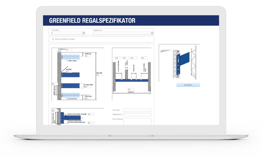 Picture of a screen with a screenshot from the program Magellan, valantic warehouse and material flow planning with Magellan