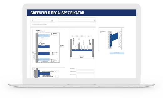 Picture of a screen with a screenshot from the program Magellan, valantic warehouse and material flow planning with Magellan