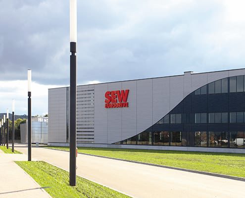 Picture of the building of SEW Eurodrive, valantic Supply Chain Excellence Day at SEW Eurodrive