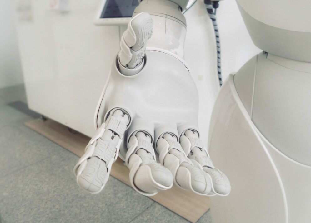 Image of a robotic hand, robotics, AI