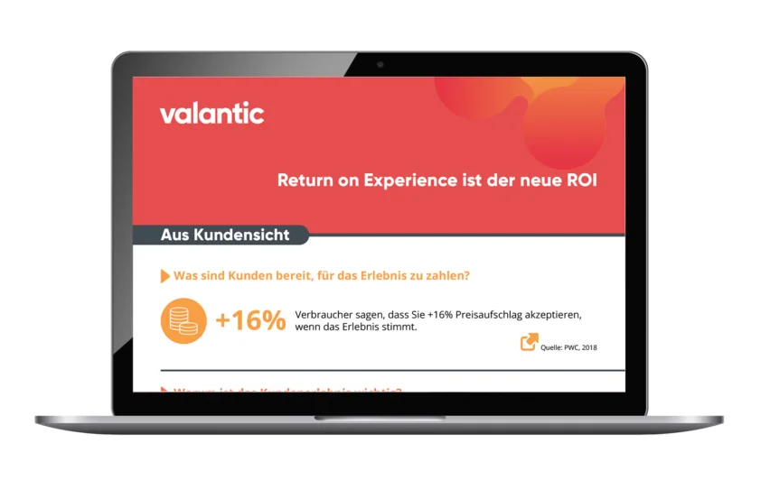 Infografik von valantic: Return on Experience ist der neue ROI