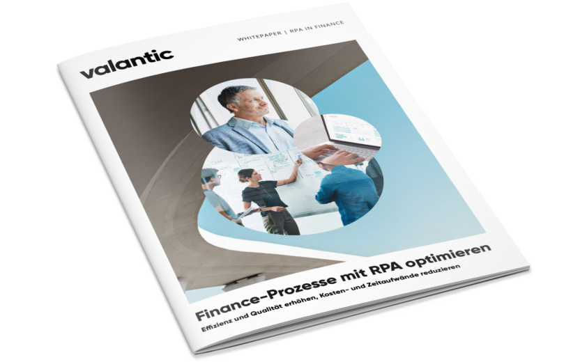 Cover des Whitepapers Finance-Prozesse mit RPA optimieren