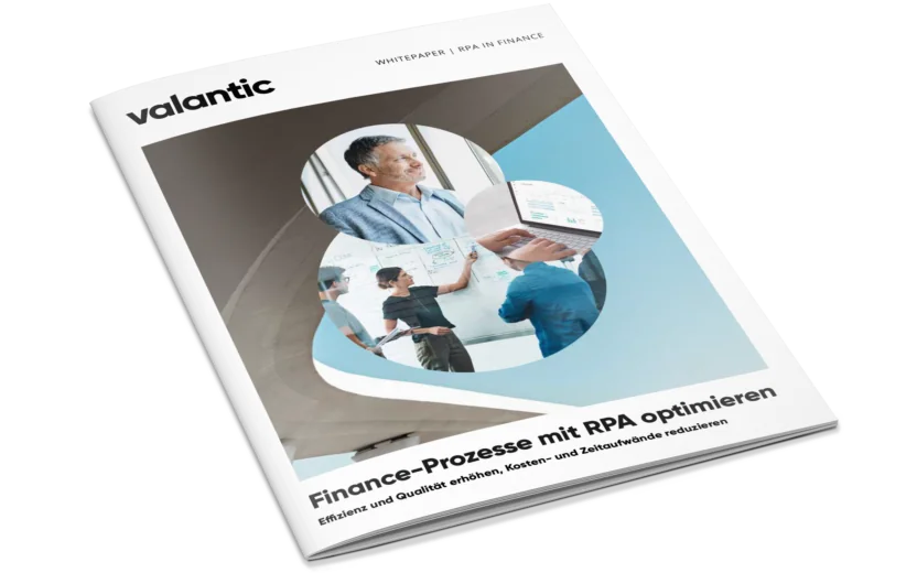 Cover des Whitepapers Finance-Prozesse mit RPA optimieren