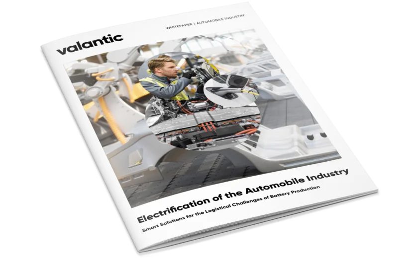 Mockup Whitepaper Electrification of the Automobile Industry, valantic Logistikmanagement