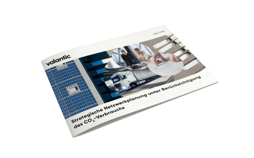 Mockup Strategische Netzwerkplanung, valantic Logistikmanagement