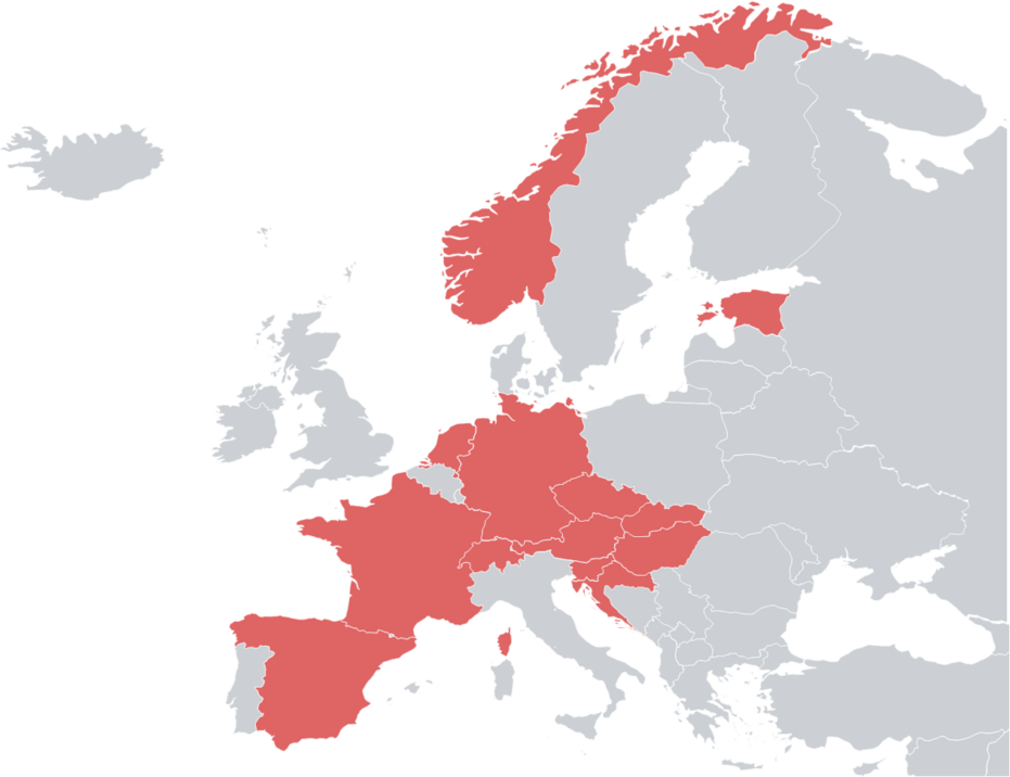 valantic bike company, europe map