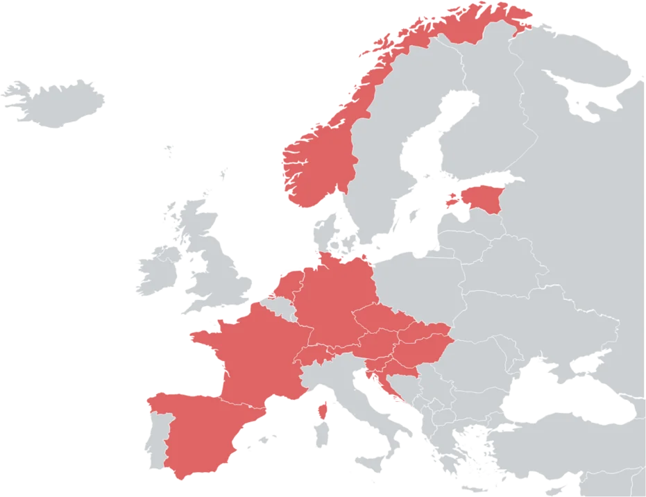 valantic bike company, europe map