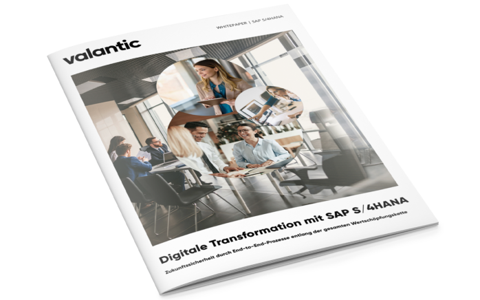 Cover des valantic Whitepapers Digitale Transformation mit SAP S/4HANA