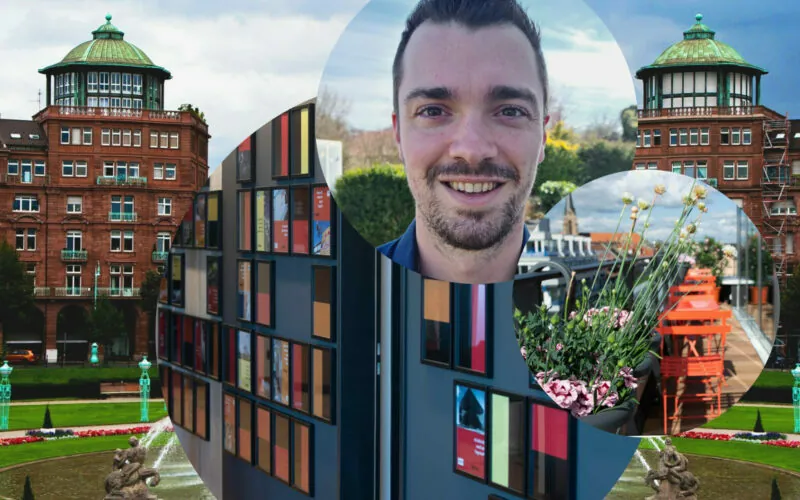 Bild von Maximilian John und den Büroräumen von valantic CEC Deutschland in Mannheim