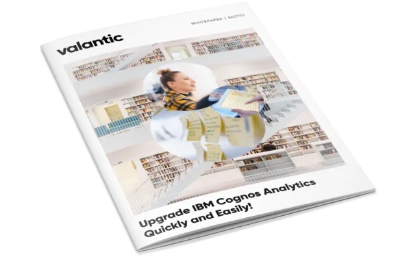 You see the view of the wihitepaper "Upgrade IBM Cognos Analytics quickly and easily!"