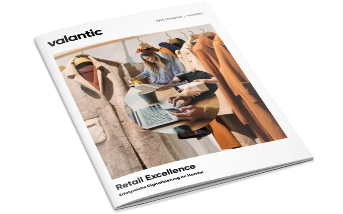 Cover des Whitepapers: Retail Excellence – Digitalisierung im Handel von valantic