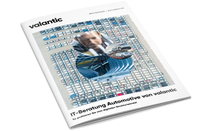 Cover des Whitepapers: IT-Beratung Automotive von valantic