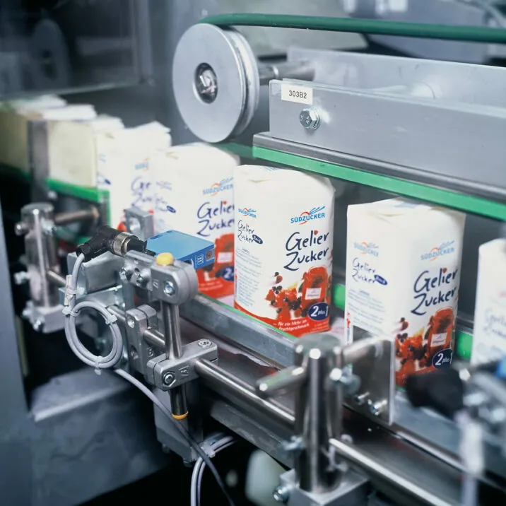 Bild der Abpackung von Gelierzucker, Südzucker automatisiert SAP Stammdatenpflege mit MDC Master Data Cockpit