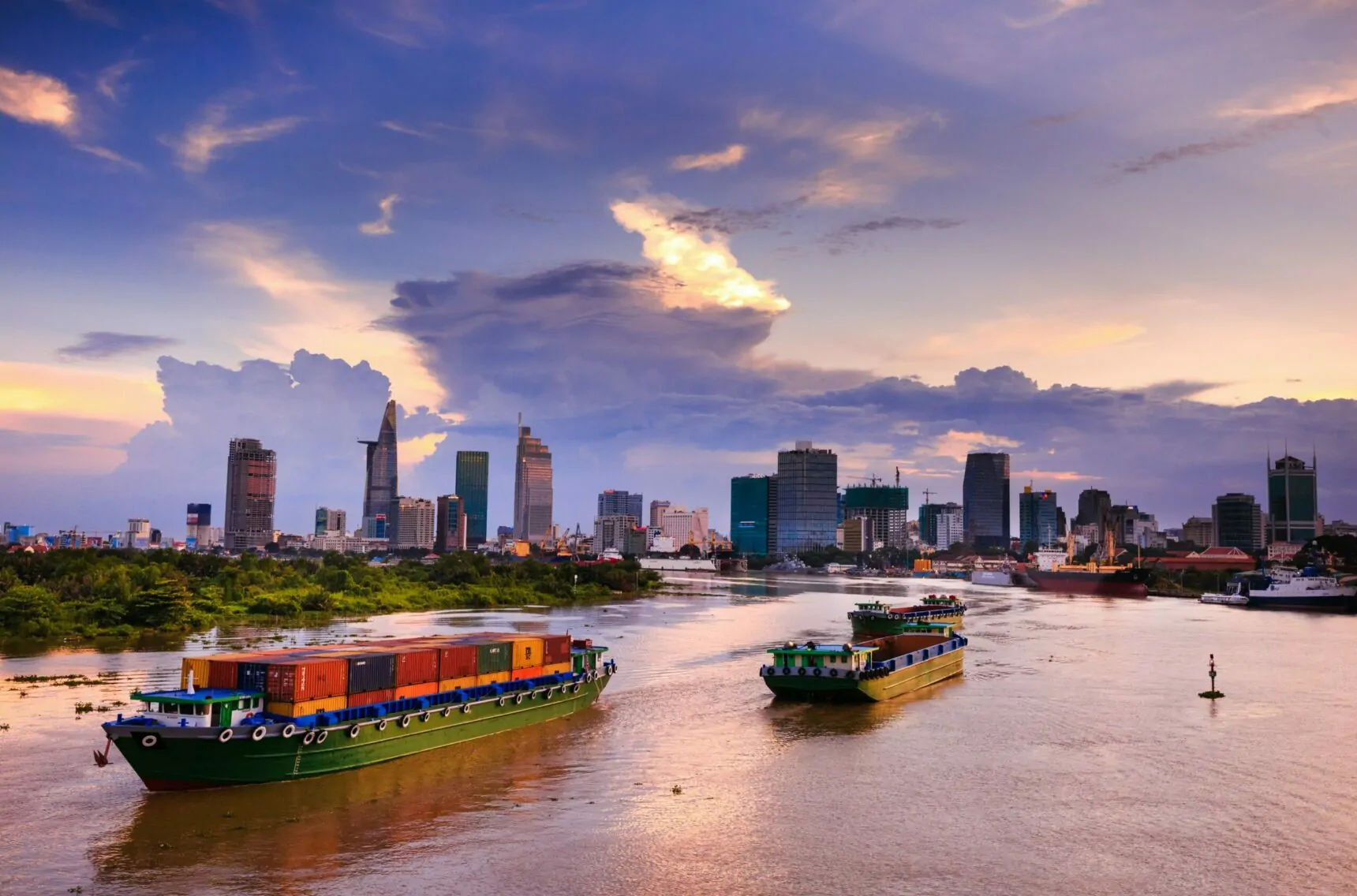 Bild von einem Fluss in Vietnam, Belastbare und effiziente Lieferketten