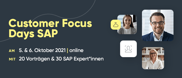 Ansicht des Headers vom Customer Focus Days SAP