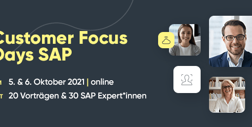 Ansicht des Headers vom Customer Focus Days SAP
