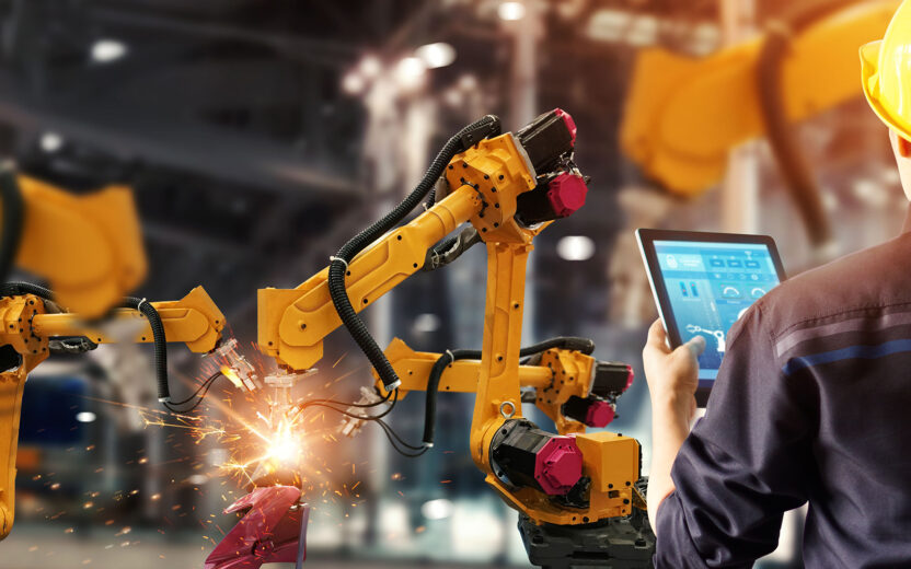 Hintergrund Dreiklang zum Event End2End Demo Maschinen- und Anlagenbau,, configure2operate