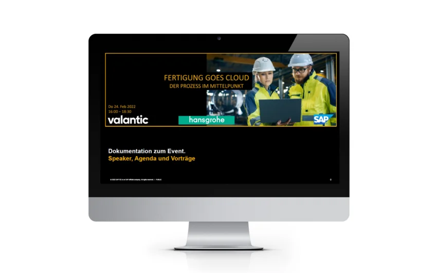 valantic Webinar on demand - Fertigung goes Cloud