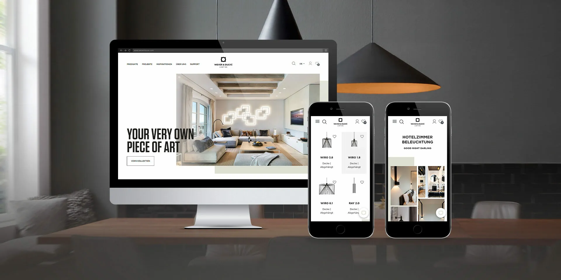 Images of the new wever ducre website