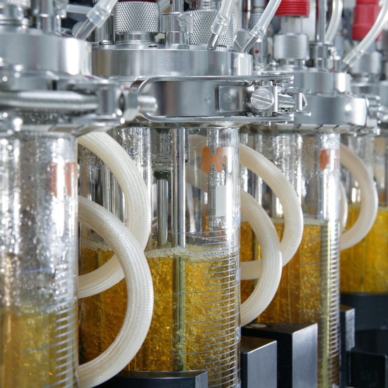 Close-up of a chemical manufacturing process at WACKER