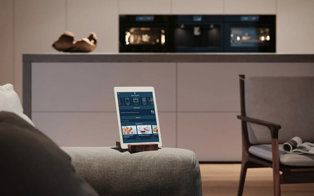 Photo of a kitchen with a tablet in the foreground, SAP CDC