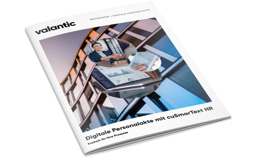 Mockup zum Whitepaper digitale Personalakte mit cuSmarText HR