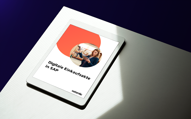 Mockup zum Produktblatt digitale Einkaufsakte in SAP