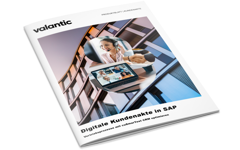 Mockup zum Produktblatt: digitale Kundenakte in SAP