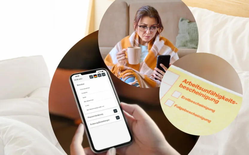 Krankmeldungen in HCM Inside eAU in Verbindung mit SAP HCM digital erfassen