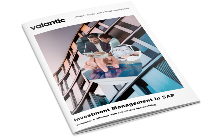 Mockup product sheet: investment management in SAP