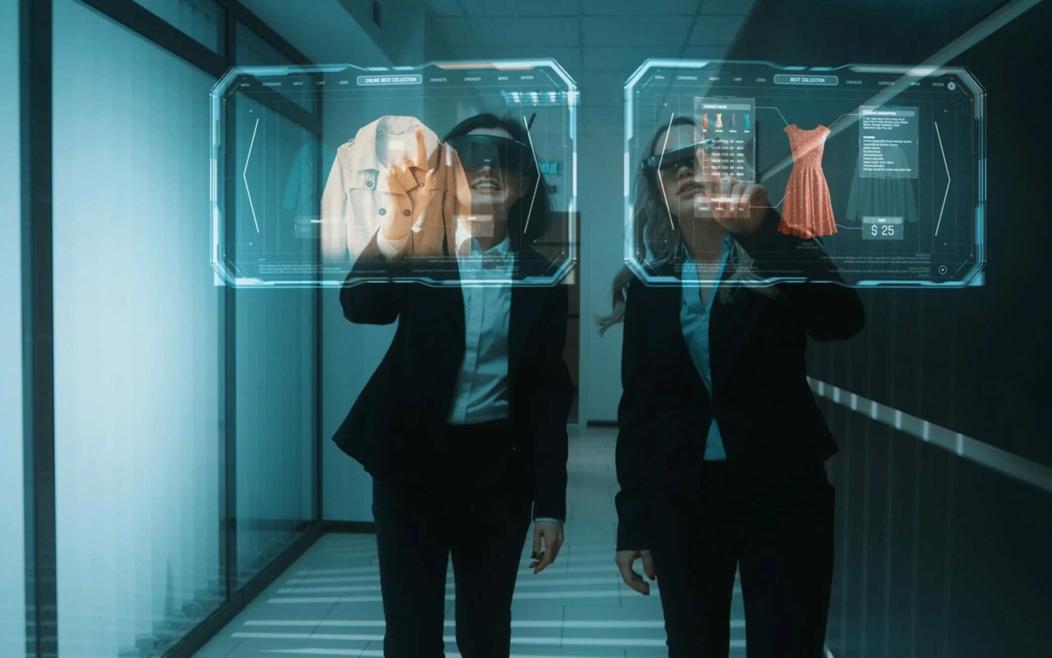 twee mensen dragen een vr-bril