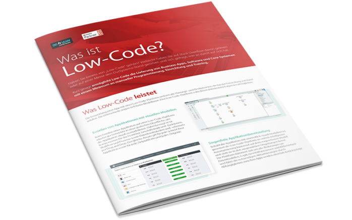 Mockup zum Factsheet "Was ist Low-Code"