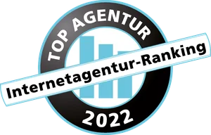 Logo Auszeichnung: Top Agentur 2022 - Internetagentur-Ranking