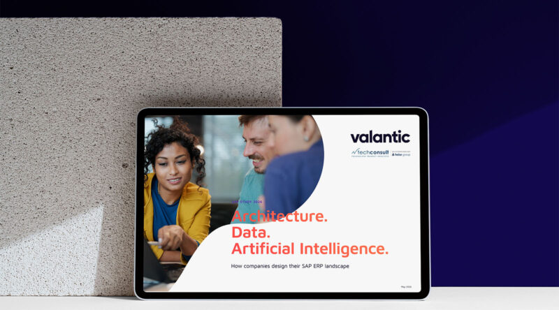 Mockup valantic SAP Study 2026: Architecture. Data. Artificial Intelligence.