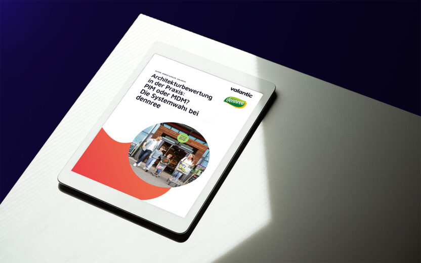 Mockup Whitepaper: Architekturbewertung in der Praxis: PIM oder MDM? Die Systemwahl bei dennree