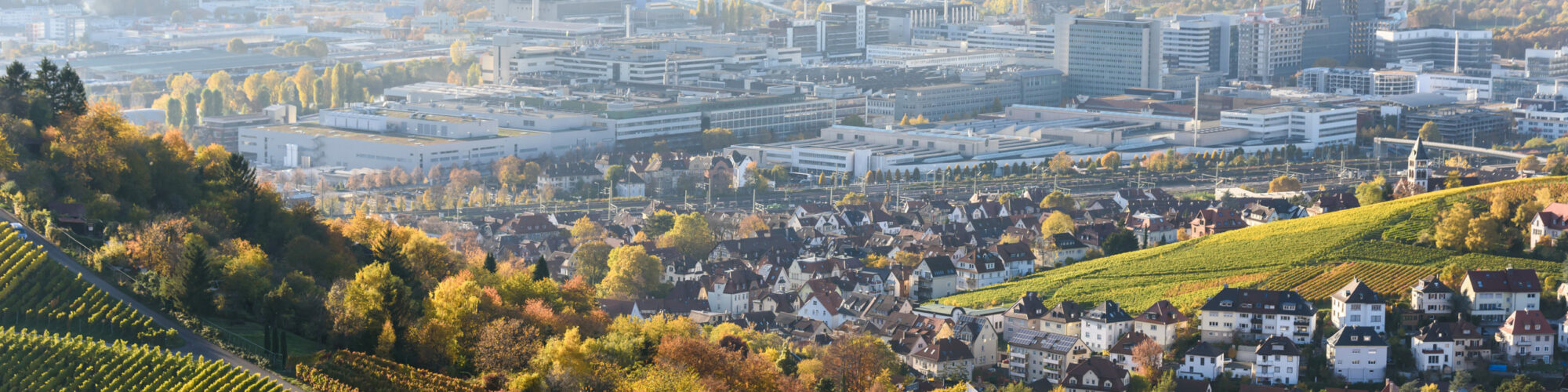 City view of Stuttgart, location of netz98 - a valantic company in Leinfelden-Echterdingen
