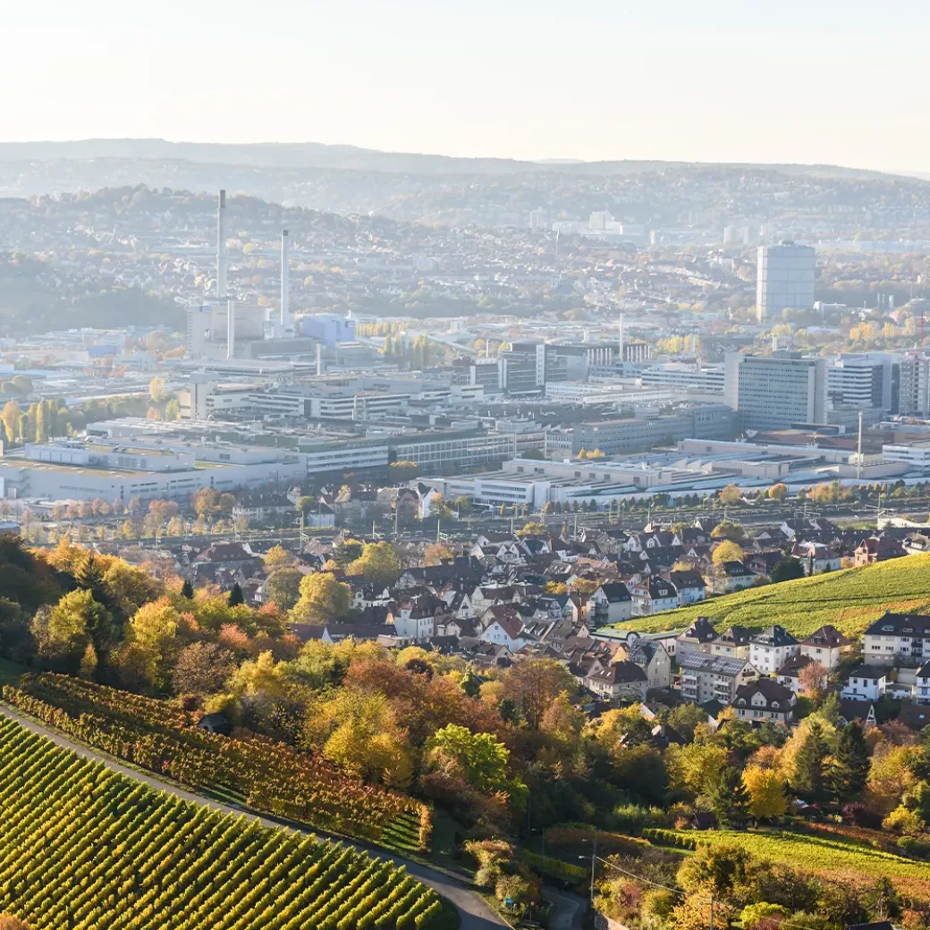 City view of Stuttgart, location of netz98 - a valantic company in Leinfelden-Echterdingen