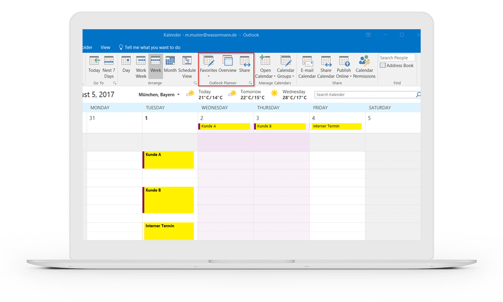 Personaleinsatzplanung mit dem Outlook Planner valantic