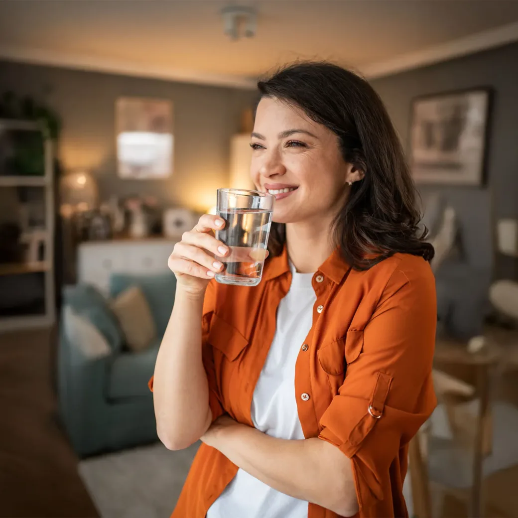 smiling-woman-holding-a-glass-of-fresh-water