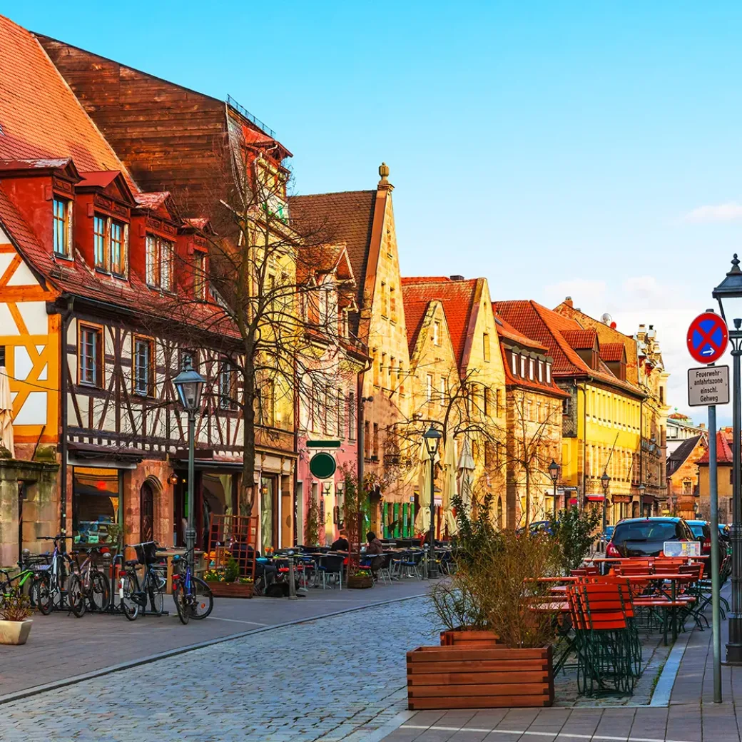 City view of Fürth, branch of valantic people