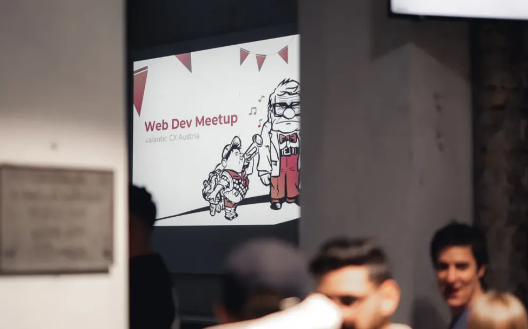 Detailaufnahme einer Folie des WebDev MeetUp 2025