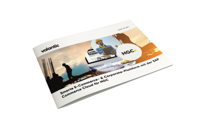 Bild der Broschüre der valantic Case Study: E-Commerce- & Corporate-Plattform mit der SAP Commerce Cloud für HGC